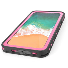 Load image into Gallery viewer, iPhone X Waterproof IP68 Case, Punkcase [Pink] [StudStar Series] [Slim Fit] [Dirtproof] (Color in image: Clear.)
