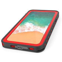 Load image into Gallery viewer, iPhone X Waterproof IP68 Case, Punkcase [Red] [StudStar Series] [Slim Fit] [Dirtproof] (Color in image: Clear.)
