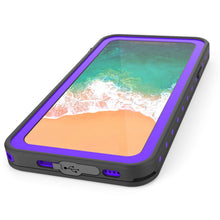 Load image into Gallery viewer, iPhone X Waterproof IP68 Case, Punkcase [Purple] [StudStar Series] [Slim Fit] [Dirtproof] (Color in image: light blue)
