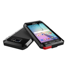 Load image into Gallery viewer, Galaxy S6 EDGE  Case, PUNKcase Metallic Black Shockproof  Slim Metal (Color in image: neon)
