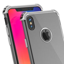Load image into Gallery viewer, iPhone X Case, Punkcase [BLAZE SERIES] Protective Cover W/ PunkShield Screen Protector [Shockproof] [Slim Fit] for Apple iPhone 10 [Silver] 
