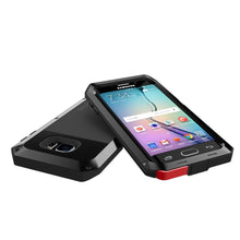 Charger l'image dans la galerie, Galaxy S7 EDGE Case, PUNKcase Metallic Black Shockproof  Slim Metal Armor Case (Color in image: neon)
