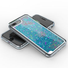 Charger l&#39;image dans la galerie, iPhone 7 Plus Case, PunkCase LIQUID Teal Series, Protective Dual Layer Floating Glitter Cover (Color in image: gold)

