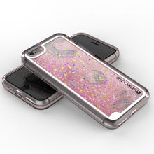 Charger l&#39;image dans la galerie, iPhone SE (4.7&quot;) Case, PunkCase LIQUID Rose Series, Protective Dual Layer Floating Glitter Cover (Color in image: pink)
