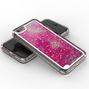 iPhone SE (4.7") Case, PunkCase LIQUID Pink Series, Protective Dual Layer Floating Glitter Cover (Color in image: green)