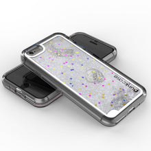Charger l&#39;image dans la galerie, iPhone 7 Case, PunkCase LIQUID Silver Series, Protective Dual Layer Floating Glitter Cover (Color in image: green)
