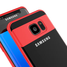 Load image into Gallery viewer, Galaxy S7 Edge Case [MASK Series] [RED] Full Body Hybrid Dual Layer TPU Cover W/ Protective PUNKSHIELD Screen Protector (Color in image: black)
