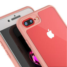 Charger l&#39;image dans la galerie, iPhone 8+ Plus Case [MASK Series] [PINK] Full Body Hybrid Dual Layer TPU Cover W/ protective Tempered Glass Screen Protector (Color in image: black)
