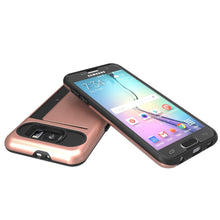 Load image into Gallery viewer, Galaxy S6 EDGE Case PunkCase CLUTCH Rose Gold Series Slim Armor Soft Cover Case w/ Screen Protector (Color in image: Grey)
