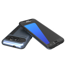 Charger l&#39;image dans la galerie, Galaxy Note 5 Case PunkCase CLUTCH Navy Series Slim Armor Soft Cover Case w/ Tempered Glass (Color in image: Black)
