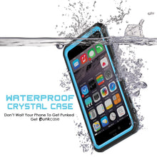 Charger l'image dans la galerie, iPhone 6+/6S+ Plus Waterproof Case, PUNKcase CRYSTAL Light Blue  W/ Attached Screen Protector (Color in image: black)
