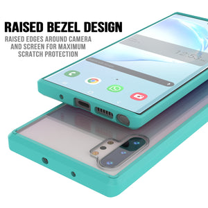 Galaxy Note 10+ Plus Punkcase Lucid-2.0 Series Slim Fit Armor Teal Case Cover (Color in image: Clear)