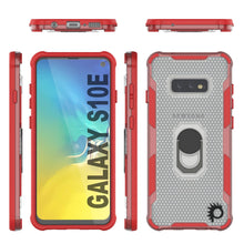 Load image into Gallery viewer, Coque Punkcase Galaxy S10e [Série Magnetix 2.0] Coque Transparente en TPU de Protection avec Béquille [Rouge]
