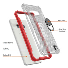 Load image into Gallery viewer, Coque Punkcase Galaxy S10e [Série Magnetix 2.0] Coque Transparente en TPU de Protection avec Béquille [Rouge]
