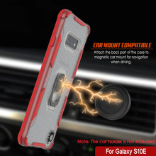 Load image into Gallery viewer, Coque Punkcase Galaxy S10e [Série Magnetix 2.0] Coque Transparente en TPU de Protection avec Béquille [Rouge]
