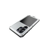 Charger l'image dans la galerie, Coque métallique Galaxy S24 Ultra, étui robuste de qualité militaire [antichoc] intégral [argenté]
