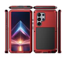 Charger l'image dans la galerie, Coque métallique Galaxy S24 Ultra, Étui robuste de qualité militaire, [anti-choc] intégral dur [rouge]
