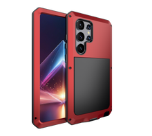 Charger l'image dans la galerie, Coque métallique Galaxy S24 Ultra, Étui robuste de qualité militaire, [anti-choc] intégral dur [rouge]
