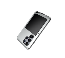 Charger l'image dans la galerie, Coque métallique Galaxy S24 Ultra, étui robuste de qualité militaire [antichoc] intégral [argenté]
