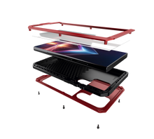 Charger l'image dans la galerie, Coque métallique Galaxy S24 Ultra, Étui robuste de qualité militaire, [anti-choc] intégral dur [rouge]

