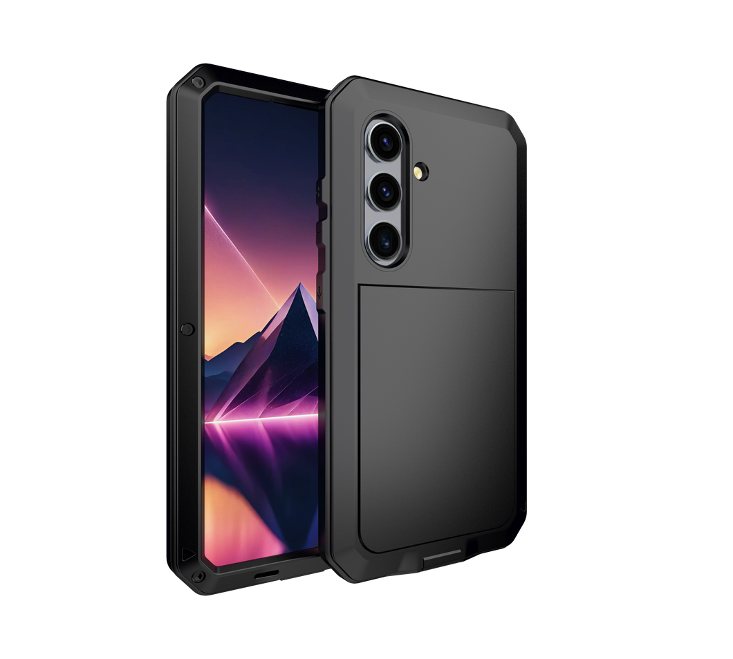 Coque en métal Galaxy S24 Plus, robuste et de qualité militaire [antichoc] intégrale robuste [vert foncé]