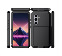 Charger l'image dans la galerie, Coque en métal pour Galaxy S24, étui robuste de qualité militaire [antichoc] avec un corps entier solide [blanc].
