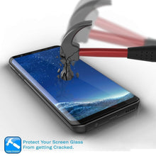 Load image into Gallery viewer, Galaxy S22 Punkcase en verre noir Glass SHIELD  Protecteur d&#39;écran en verre trempé, épaisseur de 0,33 mm, verre 9H.

