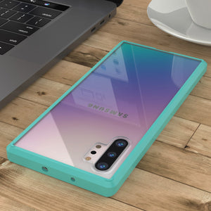 Galaxy Note 10+ Plus Punkcase Lucid-2.0 Series Slim Fit Armor Teal Case Cover (Color in image: Crystal Black)