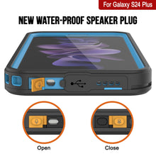 Load image into Gallery viewer, Galaxy S24+ Plus Étui mince [série extrême] résistant à l&#39;eau/ aux chocs/ à la neige/ à la saleté [bleu clair]
