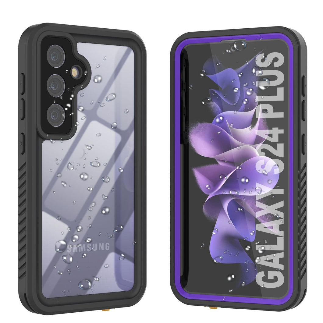 Galaxy S24+ Plus Étui de protection en verre trempé résistant à l'eau et aux chocs [Série Extême] Ultra-mince [Violet]
