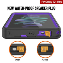 Charger l'image dans la galerie, Coque de protection fine [Série extrême] étanche/antichoc pour Galaxy S24 Ultra avec protecteur d'écran (violet)
