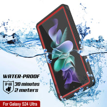 Load image into Gallery viewer, Galaxy S24 Ultra Étui de protection d'écran mince [Série extrême] étanche/antichoc/anti-neige [Rouge]
