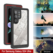 Load image into Gallery viewer, Galaxy S24 Ultra Étui de protection d'écran mince [Série extrême] étanche/antichoc/anti-neige [Rouge]

