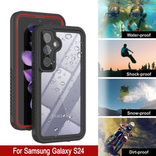Load image into Gallery viewer, Coque protectrice d'écran Slim [Série Extreme] étanche / résistante aux chocs / à la neige pour Galaxy S24 [Rouge]
