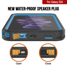 Load image into Gallery viewer, Étui Slim de la série Extreme, résistant à l'eau, aux chocs, à la neige et à la saleté pour Galaxy S24 [Bleu clair]

