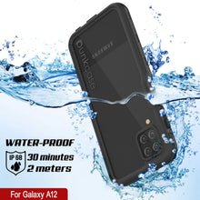 Load image into Gallery viewer, Coque étanche Galaxy A12 PunkCase StudStar Black, fine, sous-marine jusqu'à 6,6 pieds, résistante aux chocs/neige IP68.
