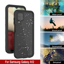 Load image into Gallery viewer, Coque étanche Galaxy A12 PunkCase StudStar Black, fine, sous-marine jusqu'à 6,6 pieds, résistante aux chocs/neige IP68.
