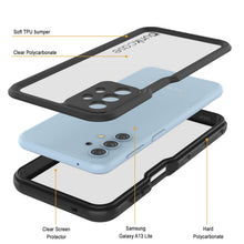 Load image into Gallery viewer, Étui étanche Galaxy A13 Lite de marque PunkCase StudStar, couleur noire, fin et résistant jusqu'à 6,6 pieds sous l'eau. Indice de protection IP68 contre les chocs et la neige.
