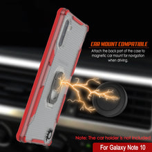 Load image into Gallery viewer, Coque Punkcase pour Galaxy Note 10 [Série Magnetix 2.0] Coque transparente en TPU avec support [Rouge]
