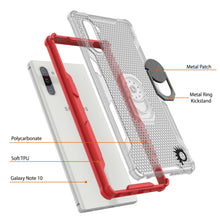 Load image into Gallery viewer, Coque Punkcase pour Galaxy Note 10 [Série Magnetix 2.0] Coque transparente en TPU avec support [Rouge]
