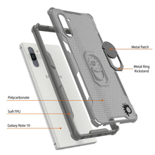 Load image into Gallery viewer, Coque Punkcase Galaxy Note 10 [Série Magnetix 2.0] Étui transparent en TPU de protection avec béquille [Gris]
