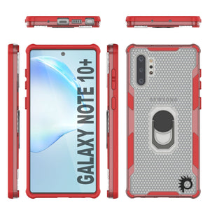 Étui Punkcase Galaxy Note 10 Plus [Série Magnetix 2.0] Coque TPU Transparente de Protection avec Support déployable [Rouge]