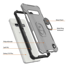 Charger l&#39;image dans la galerie, Coque Punkcase pour Galaxy S10 Plus [Série Magnetix 2.0] Coque TPU transparente de protection avec béquille [Noire]
