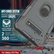 Charger l&#39;image dans la galerie, Étui Punkcase Galaxy S10 Plus [Série Magnetix 2.0] Coque transparente protectrice en TPU avec béquille [Gris]
