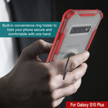 Charger l&#39;image dans la galerie, Étui Punkcase Galaxy S10 Plus [Série Magnetix 2.0] Coque transparente protectrice en TPU avec support [Rouge]
