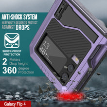 Load image into Gallery viewer, Étui en métal Galaxy Z Flip4, Couverture Robuste de Qualité Militaire, Protection Intégrale de Corps Rigide [Violet]
