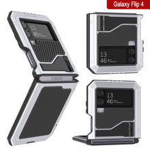 Load image into Gallery viewer, Étui en métal Galaxy Z Flip4, coque robuste de qualité militaire, protection intégrale robuste [blanche]
