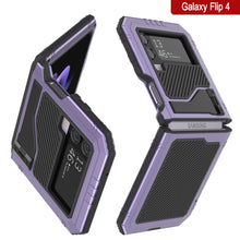 Load image into Gallery viewer, Étui en métal Galaxy Z Flip4, Couverture Robuste de Qualité Militaire, Protection Intégrale de Corps Rigide [Violet]
