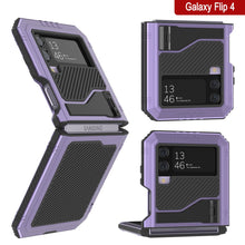 Load image into Gallery viewer, Étui en métal Galaxy Z Flip4, Couverture Robuste de Qualité Militaire, Protection Intégrale de Corps Rigide [Violet]
