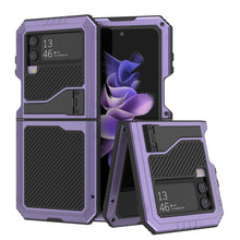 Load image into Gallery viewer, Étui en métal Galaxy Z Flip4, Couverture Robuste de Qualité Militaire, Protection Intégrale de Corps Rigide [Violet]
